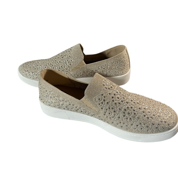 White Mountain Women's Beige Embellished Sneakers - size 11 - Picture 4 of 5